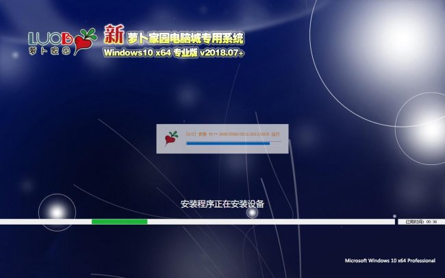 ܲ԰Գרϵͳ Windows10 x64 ҵv2018.07+(64λ)