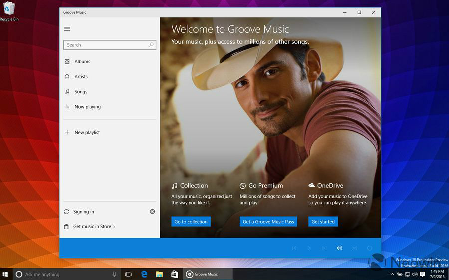 Groove Win 10 Build 10166