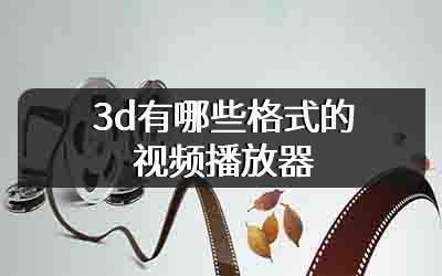 3d有哪些格式的视频播放器