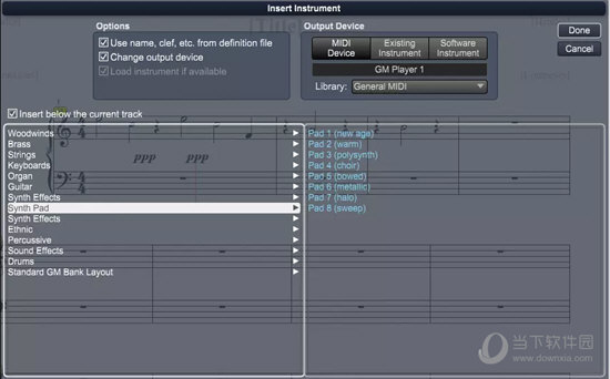 Overture怎么插入新的音轨或修改现有音轨 菜单栏设置一下