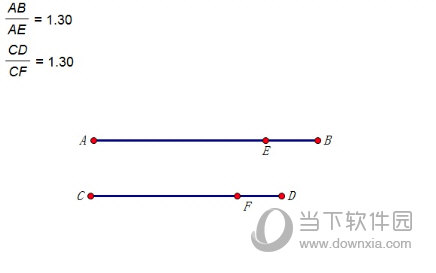 几何画板如何在两线段上画点使比相等 操作方法介绍