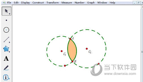 几何画板怎么给两圆相交部分涂颜色 上色方法介绍