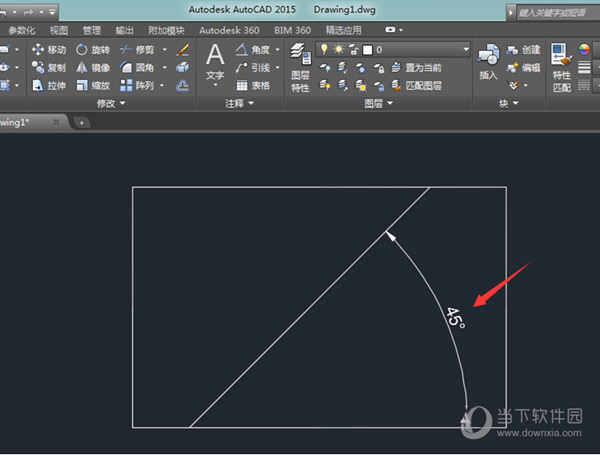 AutoCAD2015怎么画角度 画直线角度怎么输入