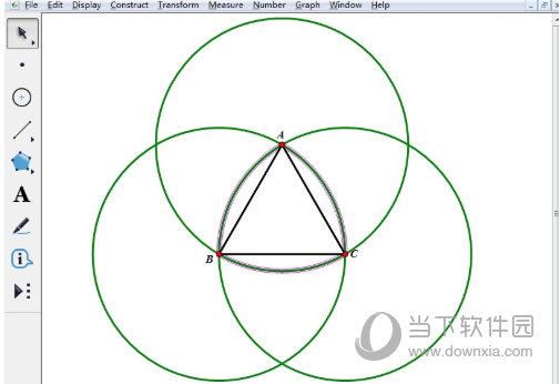 几何画板如何画莱洛三角形 绘制方法介绍