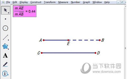 几何画板怎么在两线段上画点使比值相等 操作方法介绍