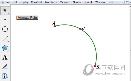 几何画板如何让一点沿着圆弧运动 制作方法介绍