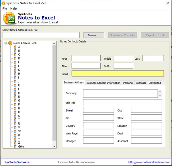 SysTools Notes to Excel Converter(文件格式转换工具)