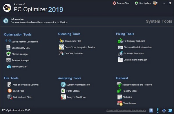 Asmwsoft PC Optimizer(系统优化工具)