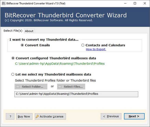 BitRecover Thunderbird Converter Wizard(Thunderbird文件转换工具)