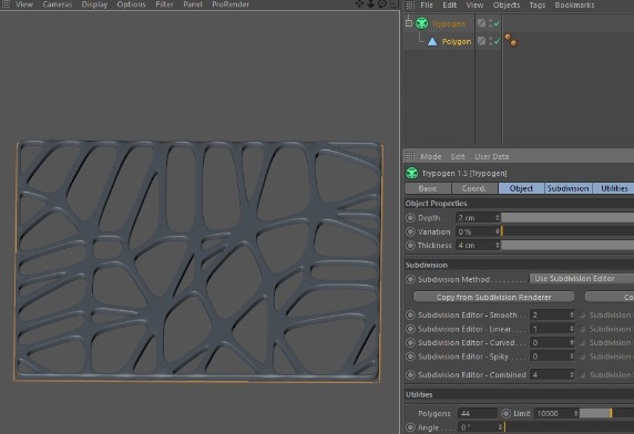 trypogen(C4D多边形镂空插件)