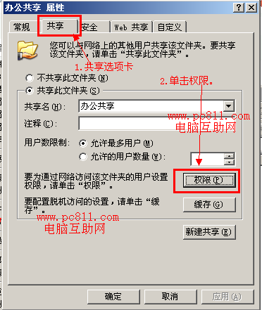 局域网共享权限设置方法图解教程，不同的用户