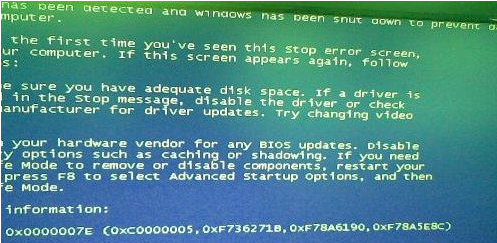 win7系统出现蓝屏代码0x0000007E的解决方法