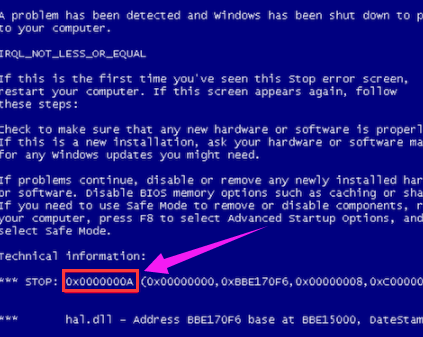 0x000000a,小编教你电脑蓝屏代码0x000000a