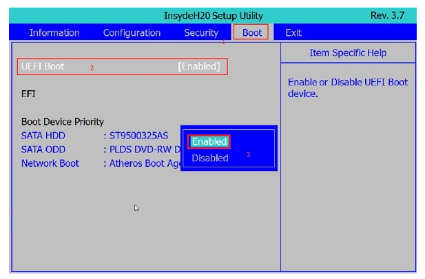 uefi bios设置u盘启动的方法