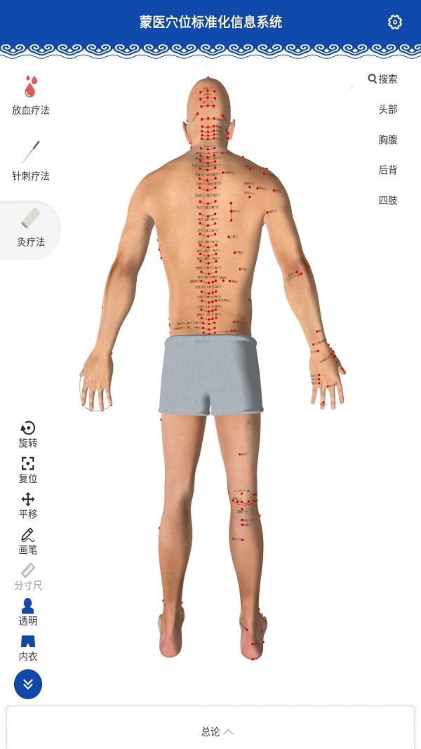 蒙医穴位标准化信息系统