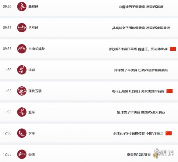 东京奥运会8月5日赛程 8月5日奥运会赛程分享