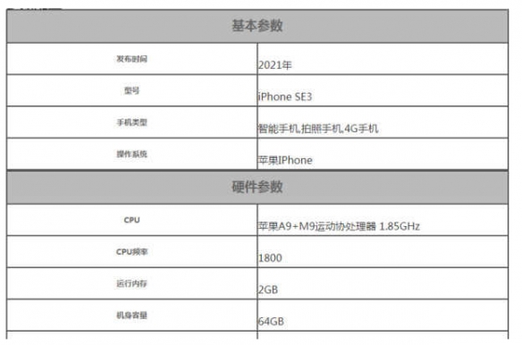 iPhonese3价格多少 iPhonese3价格配置参数详情一览