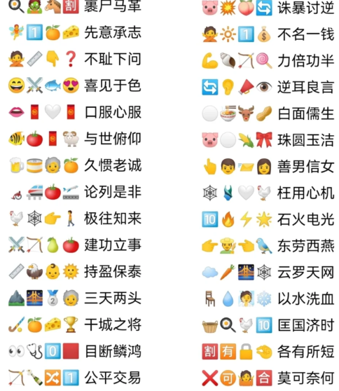 卡普喔emoji猜成语答案2023 卡普喔猜成语攻略