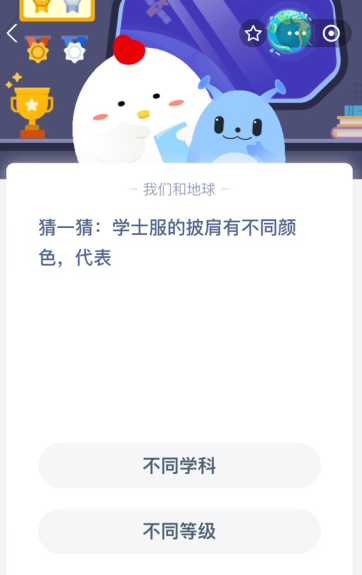 猜一猜:学士服的披肩有不同颜色，代表？