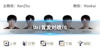 Uzi首发对战iG EDG6月14日首发名单