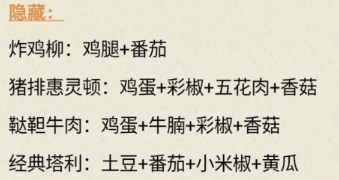 我的休闲时光菜谱配方大全一览 我的休闲时光菜谱攻略分享